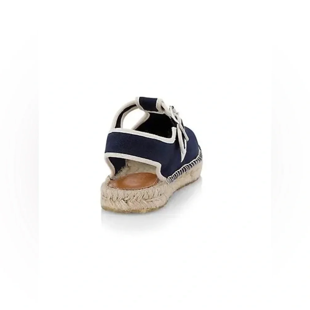 RE/DONE 70s T-Strap Canvas Espadrilles in Navy